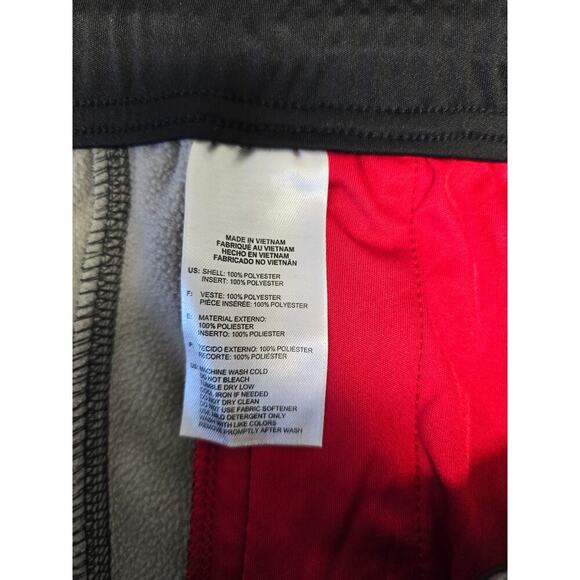 Adidas Mens Climawarm Sweatpants Size Large Gray Red Trim Elastic Waist Active - Picture 7 of 8